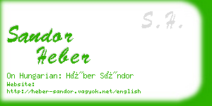 sandor heber business card